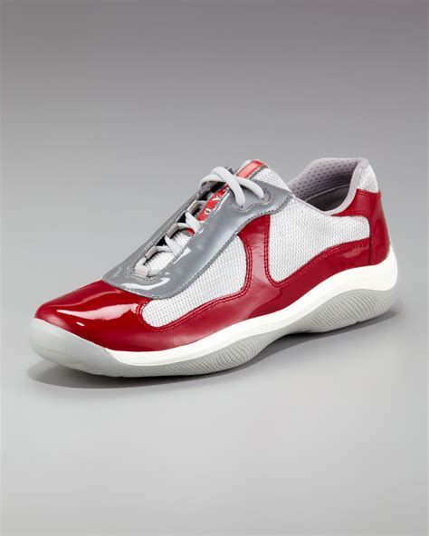 fake red prada sneakers|red Prada sneakers for men.